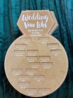 Kate Aspen Wedding Vow Libs Card Game - Kraft Brown & White bride games
